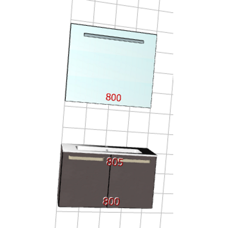 Badplanung Mineralguss-Waschtisch Breite 80 cm